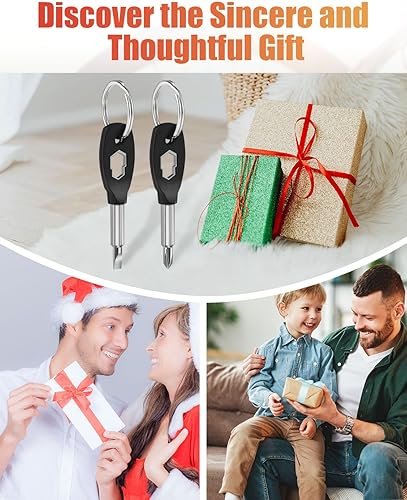 Miniatura 4 de Destornillador portátil para llavero, mini destornillador portátil, cabeza plana y destornillador Phillips