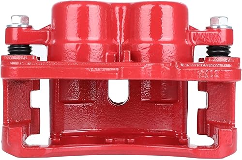 Miniatura 2 de SCITOO Pinza de freno delantera izquierda con soporte 18-B4729 rojo compatible para Cadillac 02-06 para Chevrolet 99-13 para GMC 99-13 para Hummer