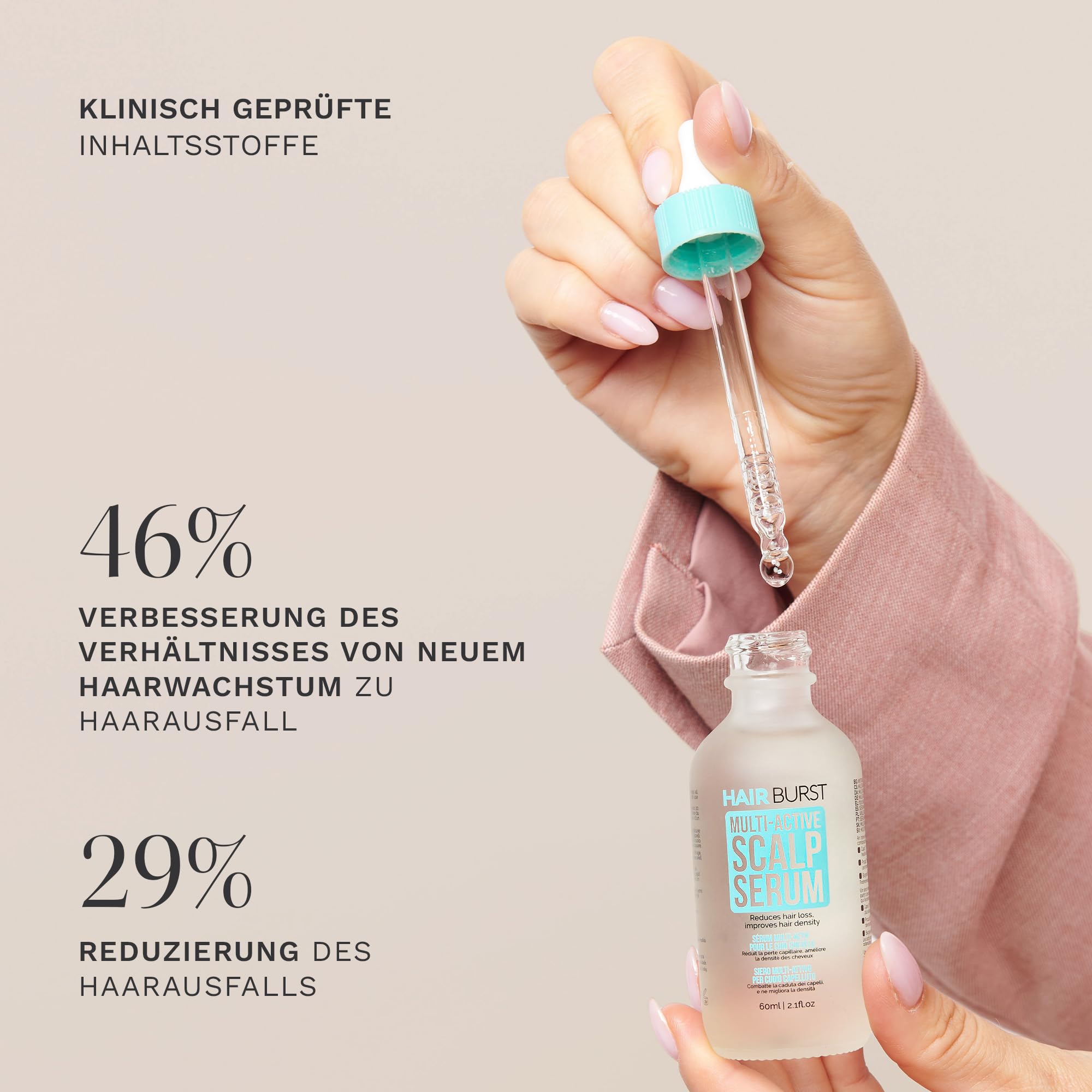 HAIR BURST Haar & Kopfhaut Serum - Rosmarinöl & Capixyl, Haarwachstum