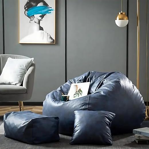 KAMS LIEU Soft Suede Bean Bag Chair XXXL