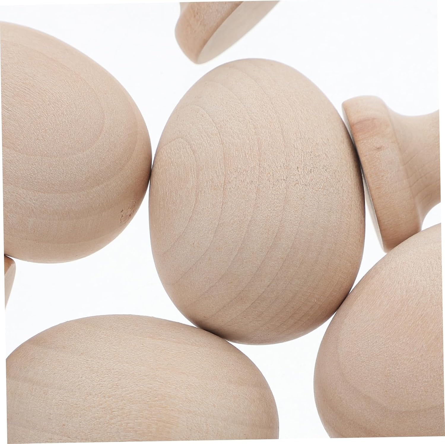 1set Diy Wooden Egg Holders for Boy Girl Natural Wood Egg Pedestal Fun Easter Decor for Family Activities Includes Creative Supporters for Boiled and Easter