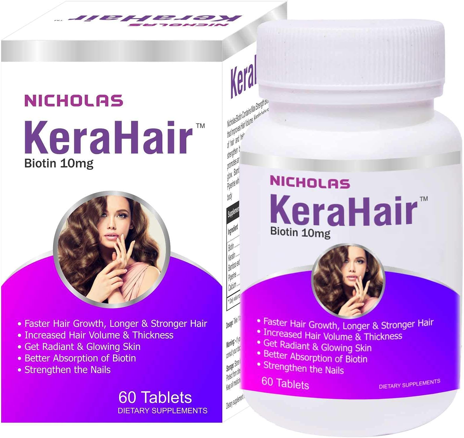 KeraHair - For Healthy Hair, Skin and Nail- 60 Tablets