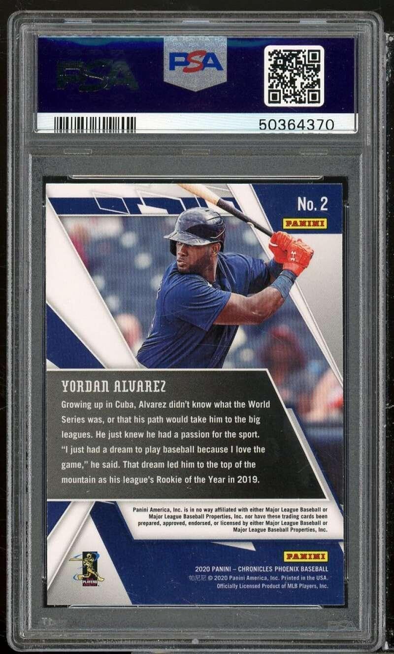 Yordan Alvarez Rookie Card 2020 Panini Chronicles Phoenix Holo #2 PSA 8 - Baseball Slabbed Rookie Cards
