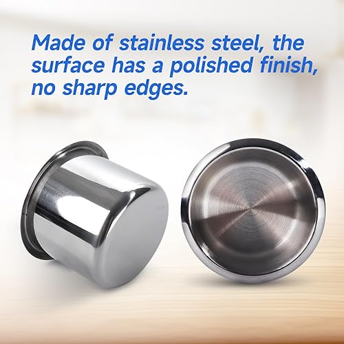 Miniatura 3 de GSE Games & Sports Expert Stainless Steel Cup Holder, Drop-in Cup Holder for Casino Poker Tables, Work Desks, Boats, RVs, Cars & Trucks
