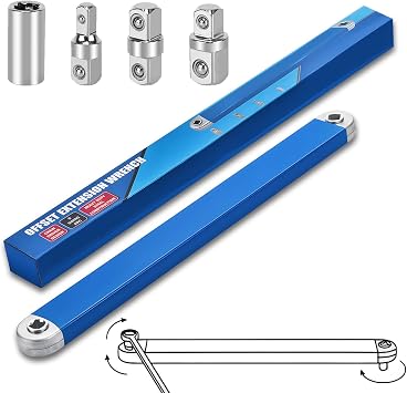 Offset Extension Wrench - 3/8" Impact Ready Socket Wrench Extender Tool