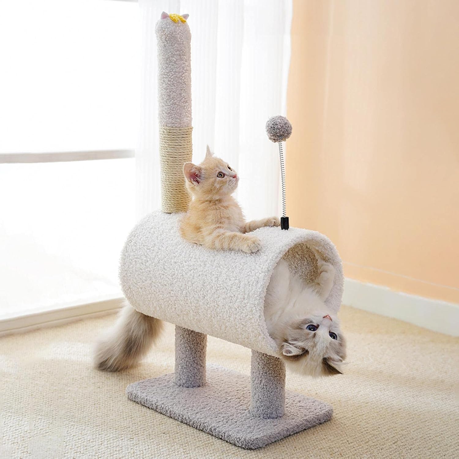 Cat Tunnels Tube Interactive Ball Toys Protect Cats Nails