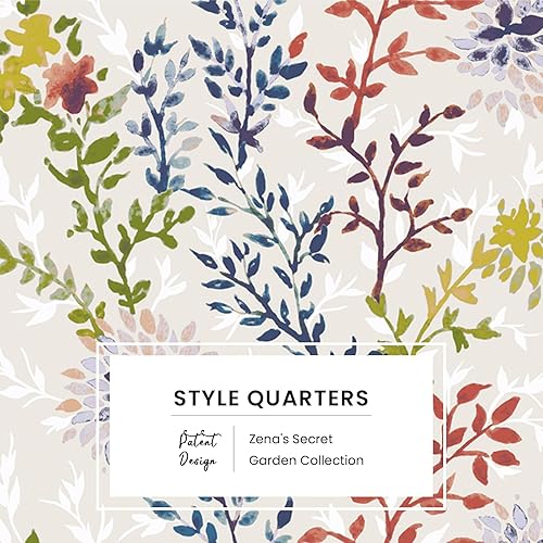 Miniatura 4 de Style Quarters - Juego de edredón Queen  4 piezas, 100% algodón, floral, bohemio, juego de edredón tamaño queen, juegos de cama suaves y cómodos