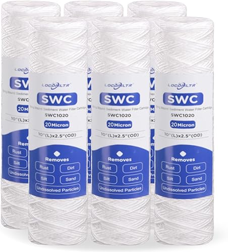 Miniatura 9 de Whole House - Cartucho de filtro de agua para pozo de sedimentos de 5 micrones, 10 x 2.5 pulgadas, repuesto para W5W, WHKF-WHSW, RS5-DS, RS2-DS,