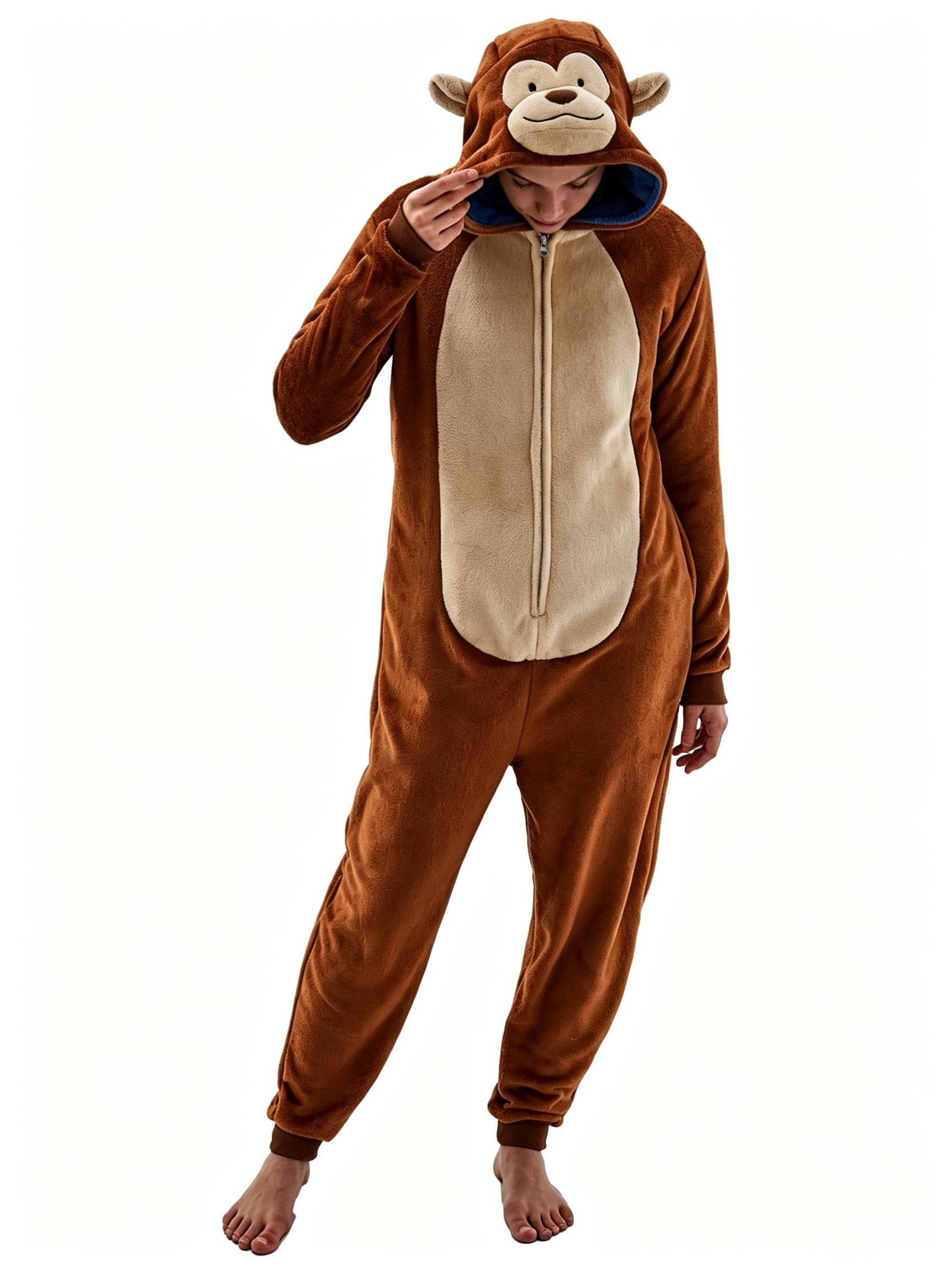 JUOLOET Unisex Adult Onesie Pajamas Animal One Piece Snug Fit Halloween Costume Cosplay for Women Men