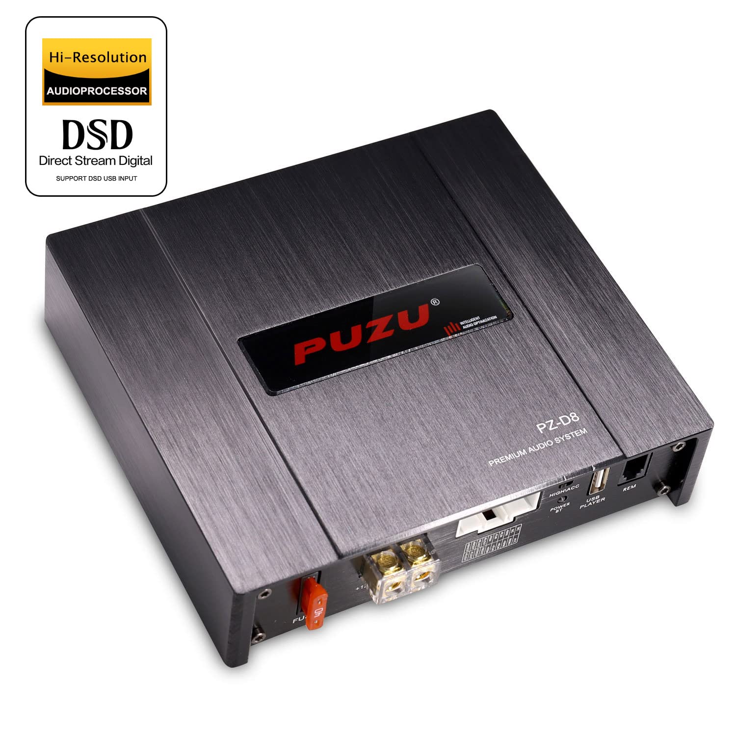 PUZU PZ-D8 4ch 180wアンプ内蔵　8ch DSP Amazon.co.jp: PUZU PZ-D8 4X 180 W 4 chから8 ch車載DSPアンプ車載