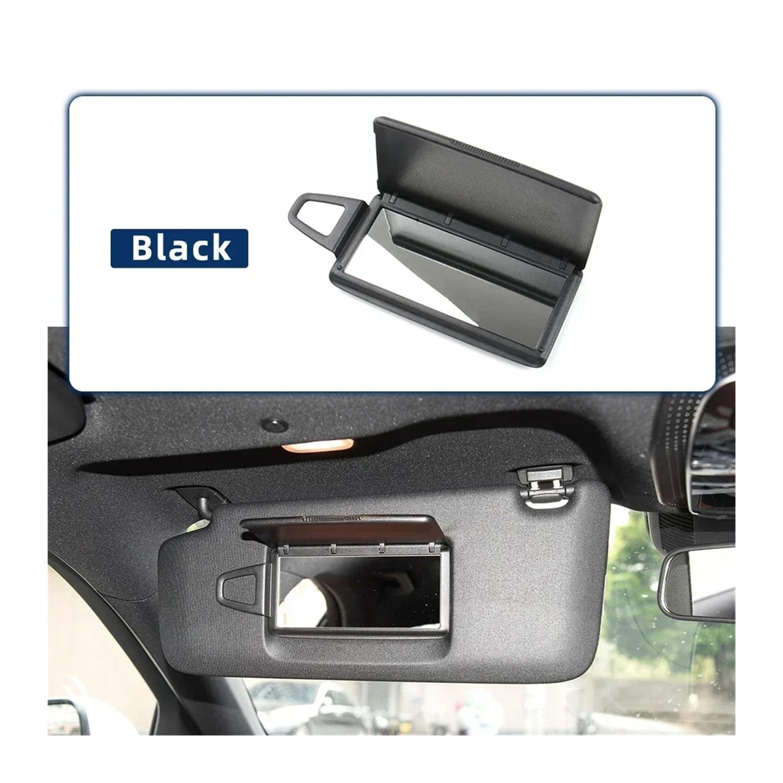 2068106902 Auto Sonnenblende Sonnenschutz Panel Make-Up Kosmetik Spiegel Kompatibel Für Mercedes Benz C Klasse W206 EQE/EQE SUV 2022-2025(White-R)