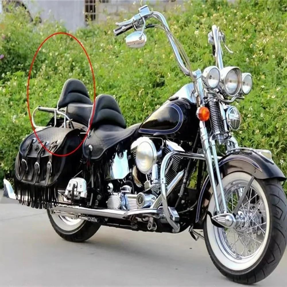 drążek Sissy z bagażnikiem Pasuje do Harley Softail Heritage Classic Springer FXSTS FLSTS 96-17 oparcie pasażera motocykla Sissy Bar(Backrest cushion)