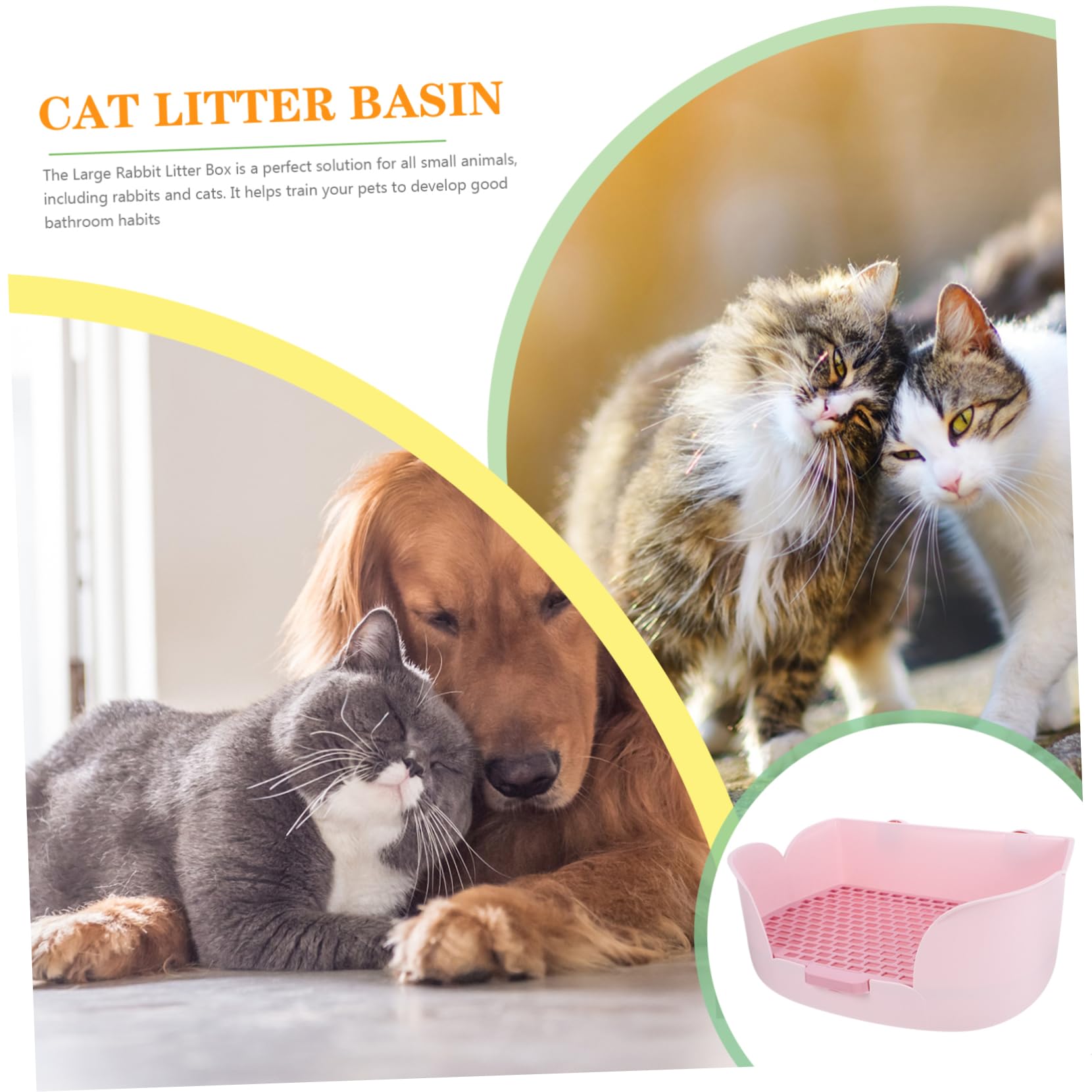 Lettiera per Piccoli Animali Scatola Toilette per Conigli e Cavia Design Pratico e Colore Vivace per Ambienti Puliti e Confortevoli