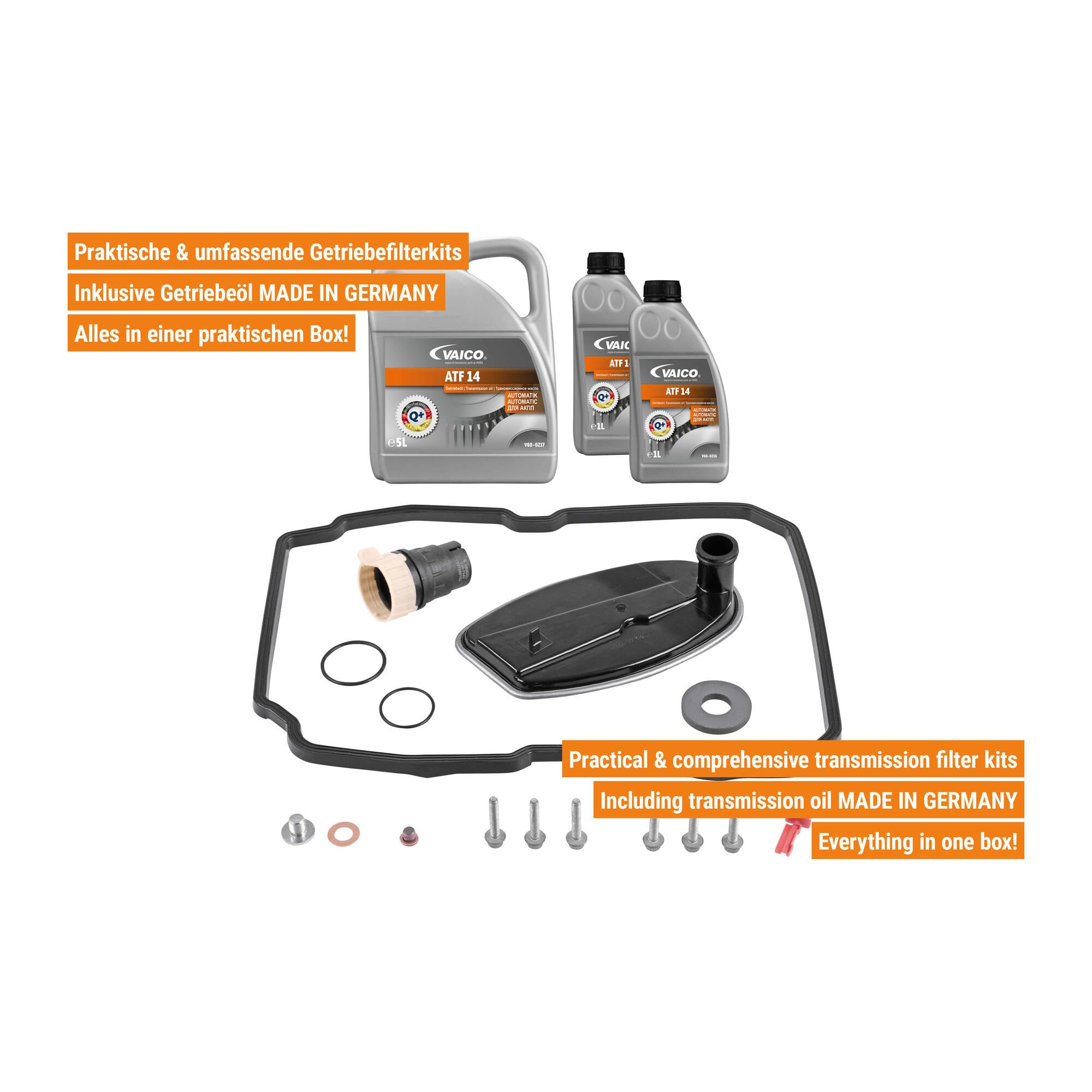 VAICO V30-2254 FILTERSATZ MIT 7 LITER ÖLWECHSEL AUTOMATIKGETRIEBE 5-GANG 722.6 W5A PASSEND FÜR EXPERT KIT
