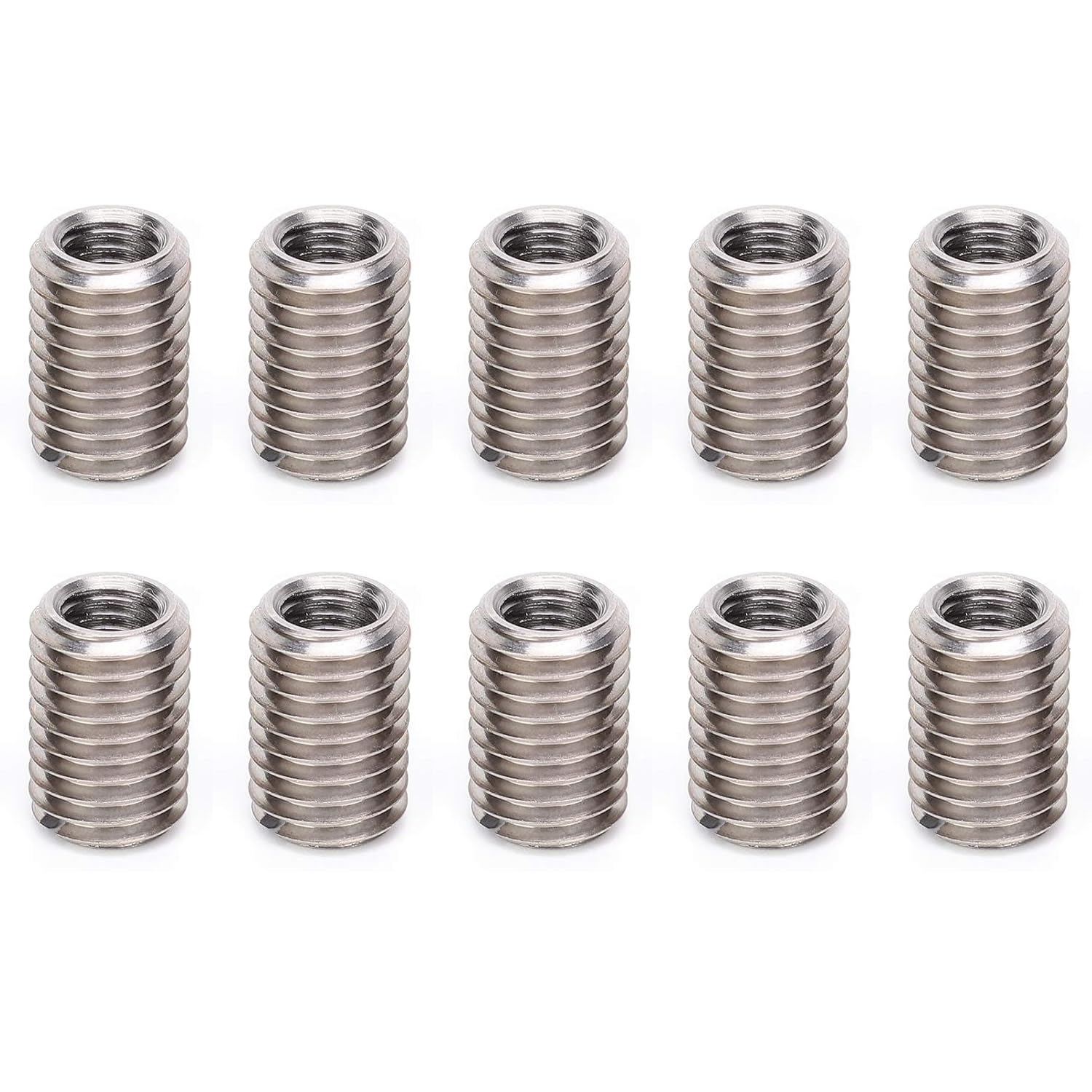 Inserti Filettati Femmina M8 x 1.25mm Maschio M12 x 1.75mm Riduttore Dado Kit 10 Pezzi