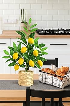 Amazon.com: AceList 23 Inch Artificial Lemon Tree with Woven