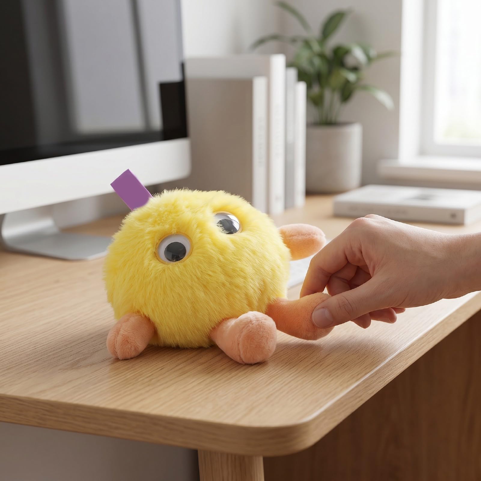 Generic Pluszowa Zabawka AI Companion Interaktywny Czat Głosowy dla Przedszkolaków w Wieku 3 Lat i Więcej Miękki materiał 8 X 10 Cm, żółty
