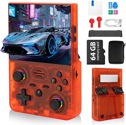 Miniatura 24 de RG36PRO - Consola de juegos portátil – Compatible con 30000+juegos clásicos, tarjeta TF 64G, sistema de código abierto, pantalla de 3.5 pulgadas,