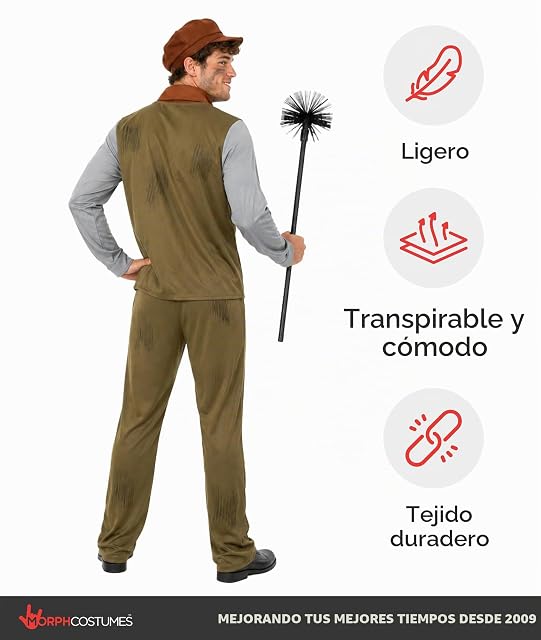 Foto 7 de 7 de Fun Shack Disfraz Deshollinador Hombre, Disfraz Victoriano Halloween, L