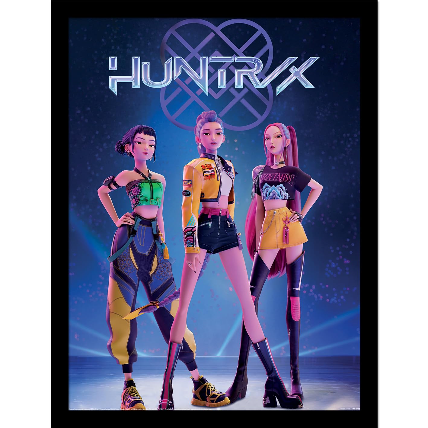 K Pop Demon Hunters  Kids Black Poster, Sports Direct