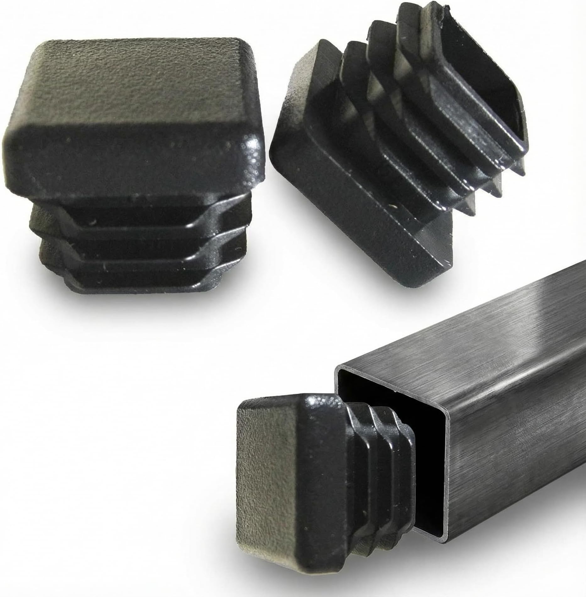 OGC (10 Pack) - 1 Inch Square Tubing for Plastic Plug Cap Cover Tube Durable Chair Glide Insert Finishing Plugs