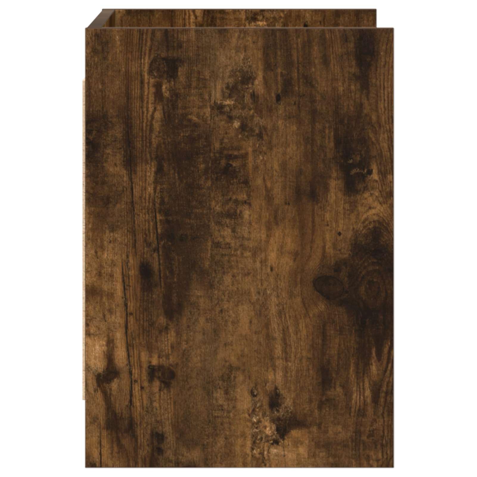 Gecheer TV-Schränk 60 x 33 x 47 cm Geräucherte Eiche Holzwerkstoff, Fernsehschrank Fernsehtisch TV-Lowboard für Wohnzimmer Home-Cinema Gamerzimmer8011215