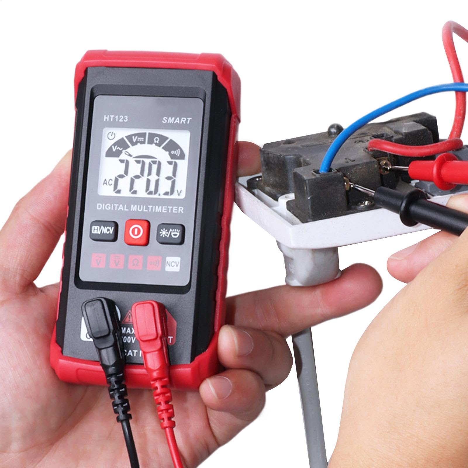 Voltmètre AC portable haute précision avec écran digital 2000 counts - 8