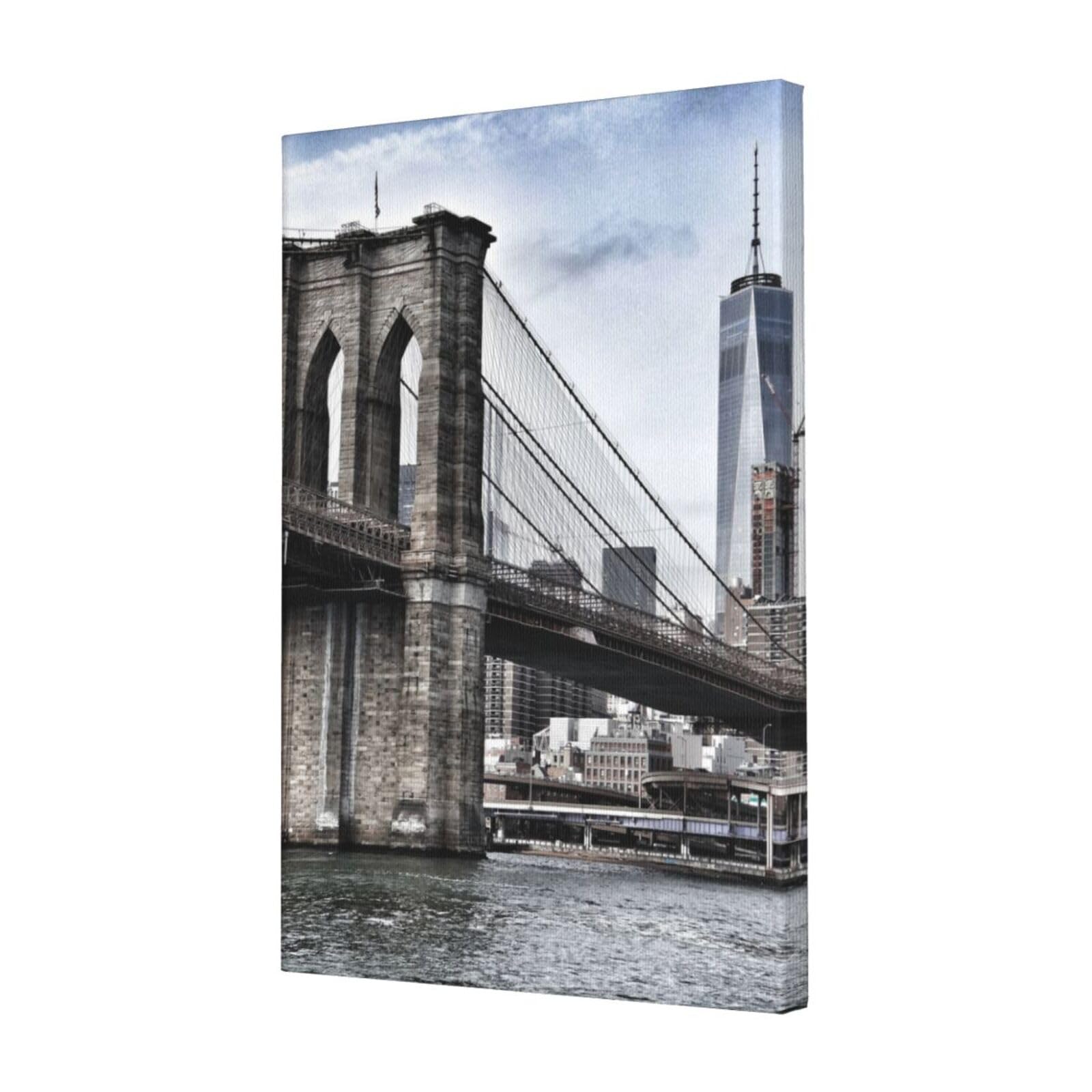 Toile murale moderne pont de Brooklyn pour mur vide - 8