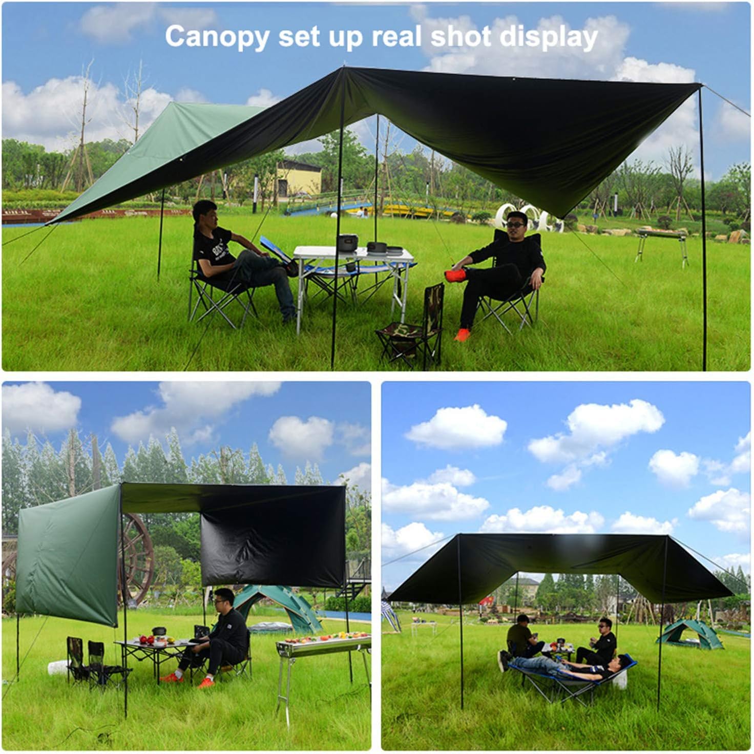 telo per amaca da campeggio, Tenda da campeggio ultraleggera con amaca, tenda da campeggio con telone antipioggia, tenda da campeggio con pali in telone e accessori