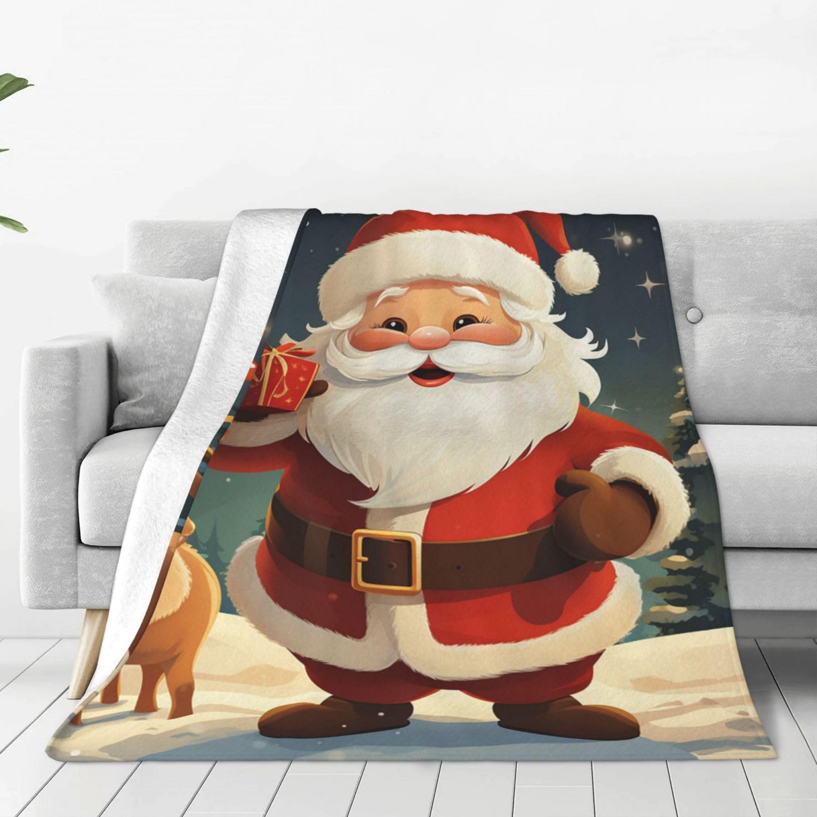 Couverture polaire super douce flanelle légère canapé voyage Noël