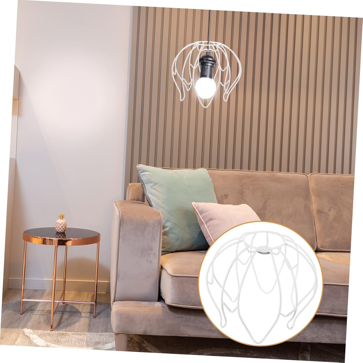 Gadpiparty Vintage Lampshade Frame Sturdy Iron Wire DIY Lamp Shade Cover Ring for Table and Ceiling Lamps Easy to Install