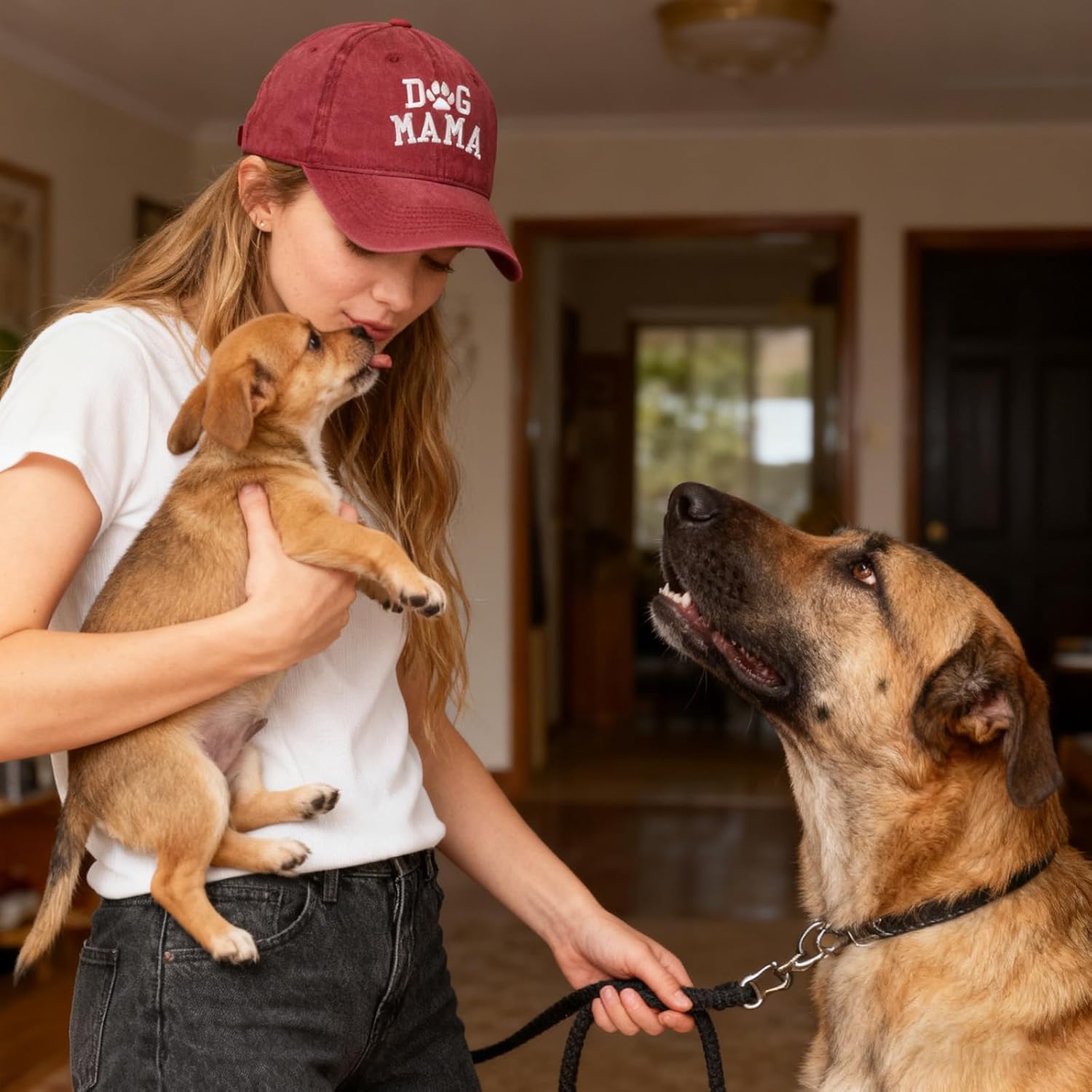 Embroidered Vintage Washed Cotton Baseball Cap, Adjustable Unisex Pet Dad Hat for Men Women Outdoor Casual Gift - Image 3