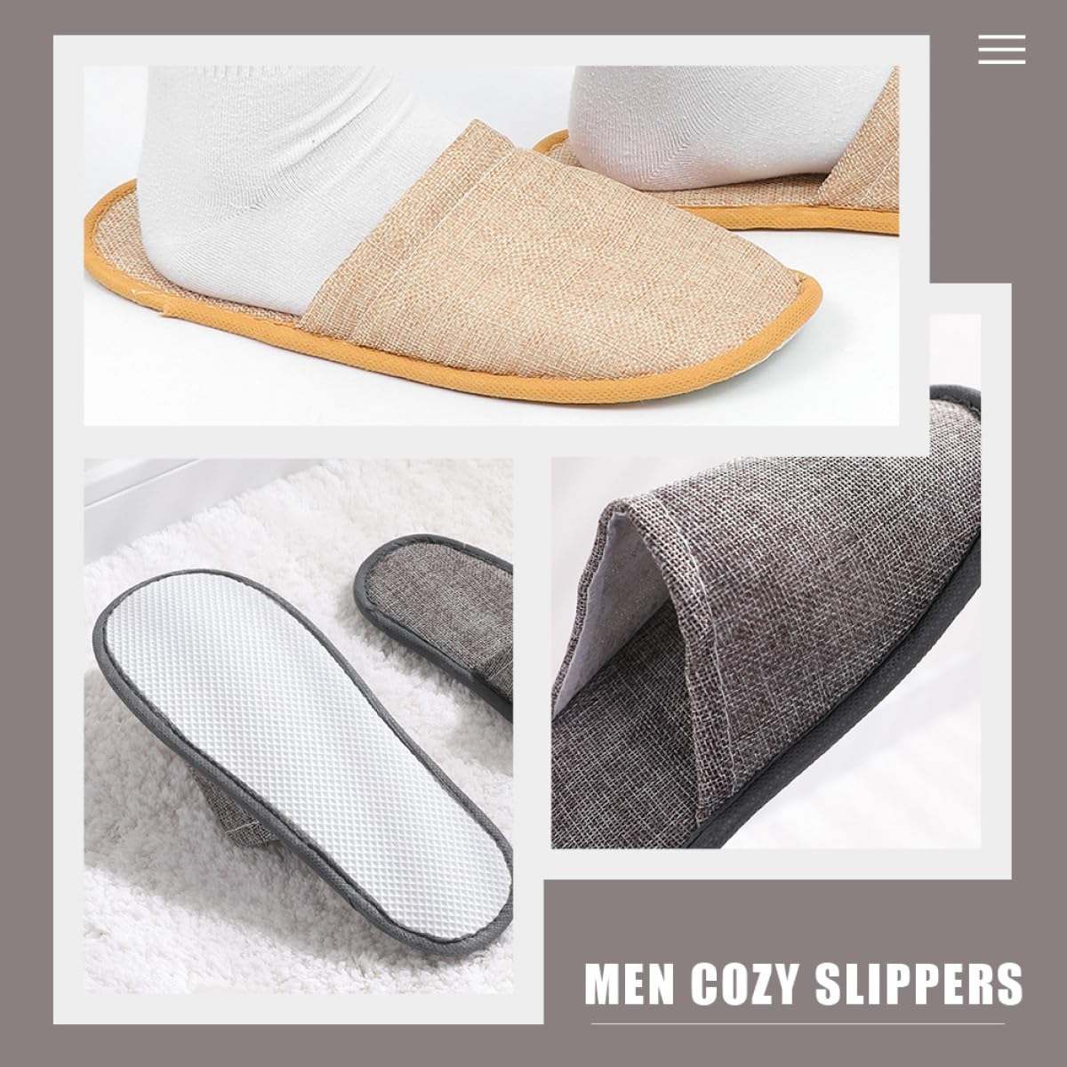 UPKOCH 10 Paia Pantofole Pieghevoli da Viaggio Unisex Morbide Chiuse Leggere e Portatili per Hotel Spa Casa e Viaggi Salvaspazio e Comode per Uomo e Donna