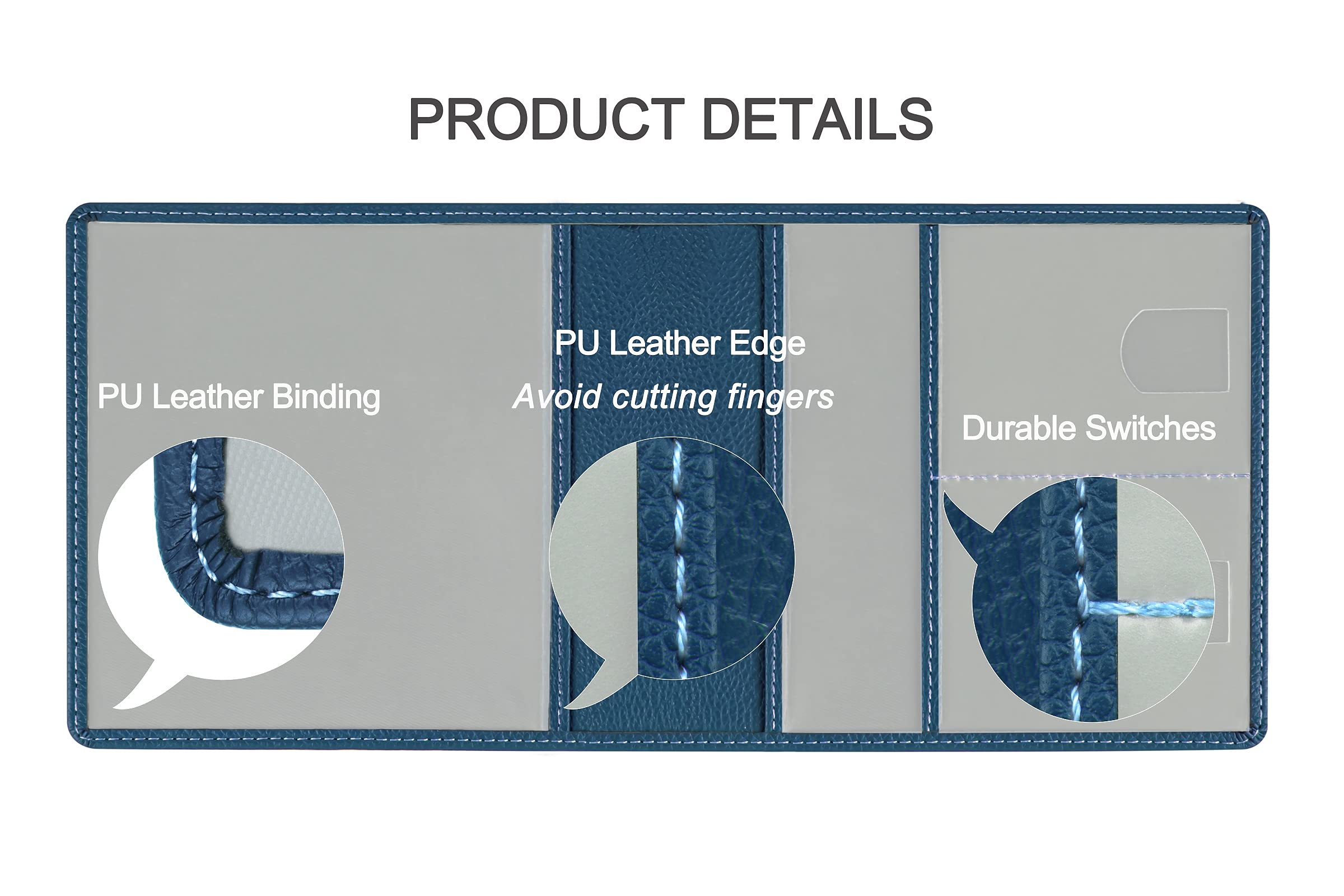 Car Registration and Insurance Holder Premium PU Leather Vehicle Glove Box Car Organizer Men Women Wallet Accessories Case — view 4