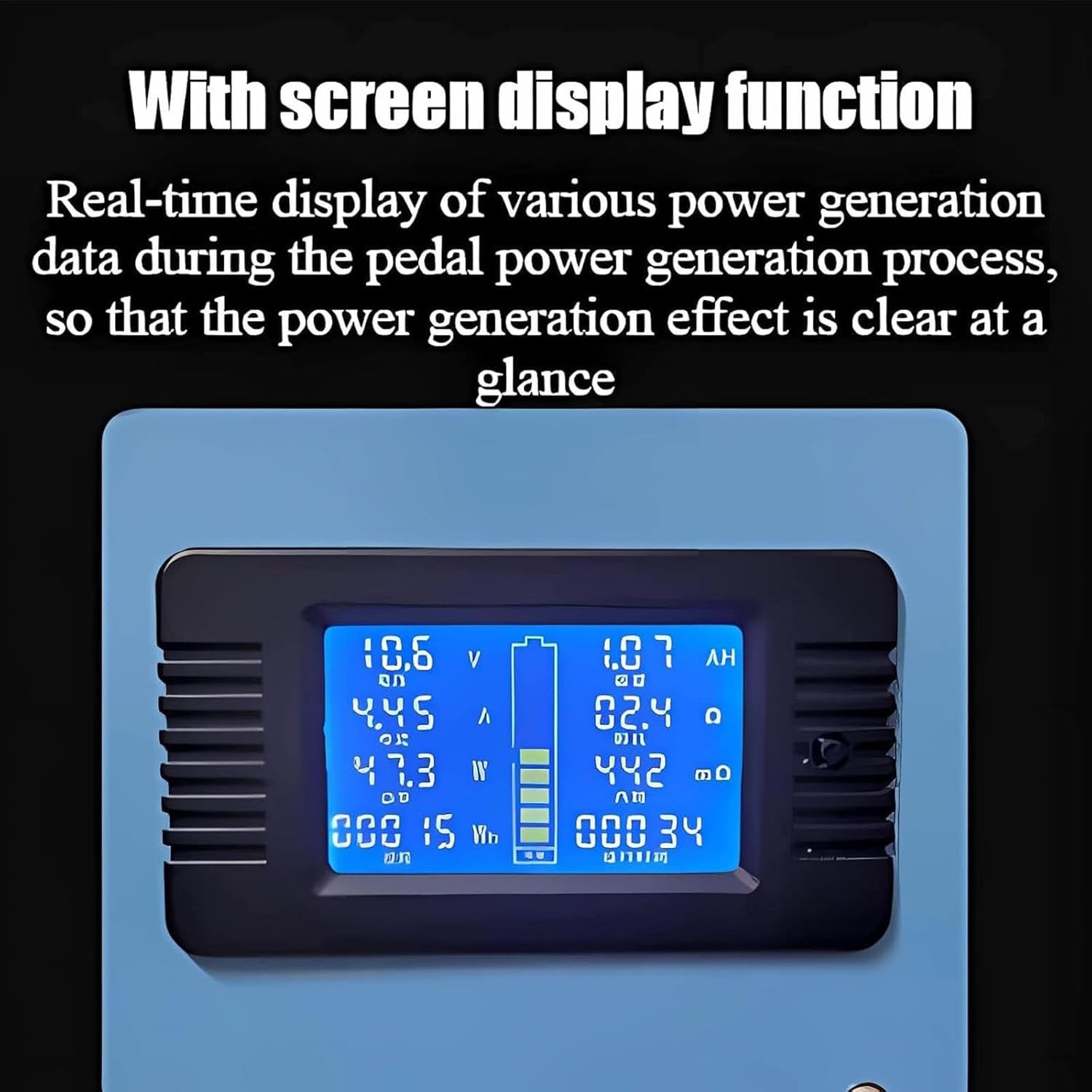 Generador de pedal de alto rendimiento de 350 W: solución de energía de emergencia con salidas USB, 12 V y 48 V. Cuenta con un diseño operado por manivela y pantalla de monitoreo de fitness.