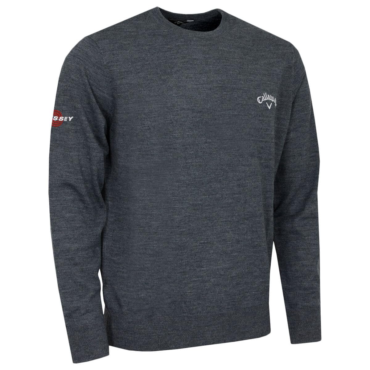 Gold Gear Direct - Callaway Crew Neck Merino Mix Golf Sweater - Steel Heather