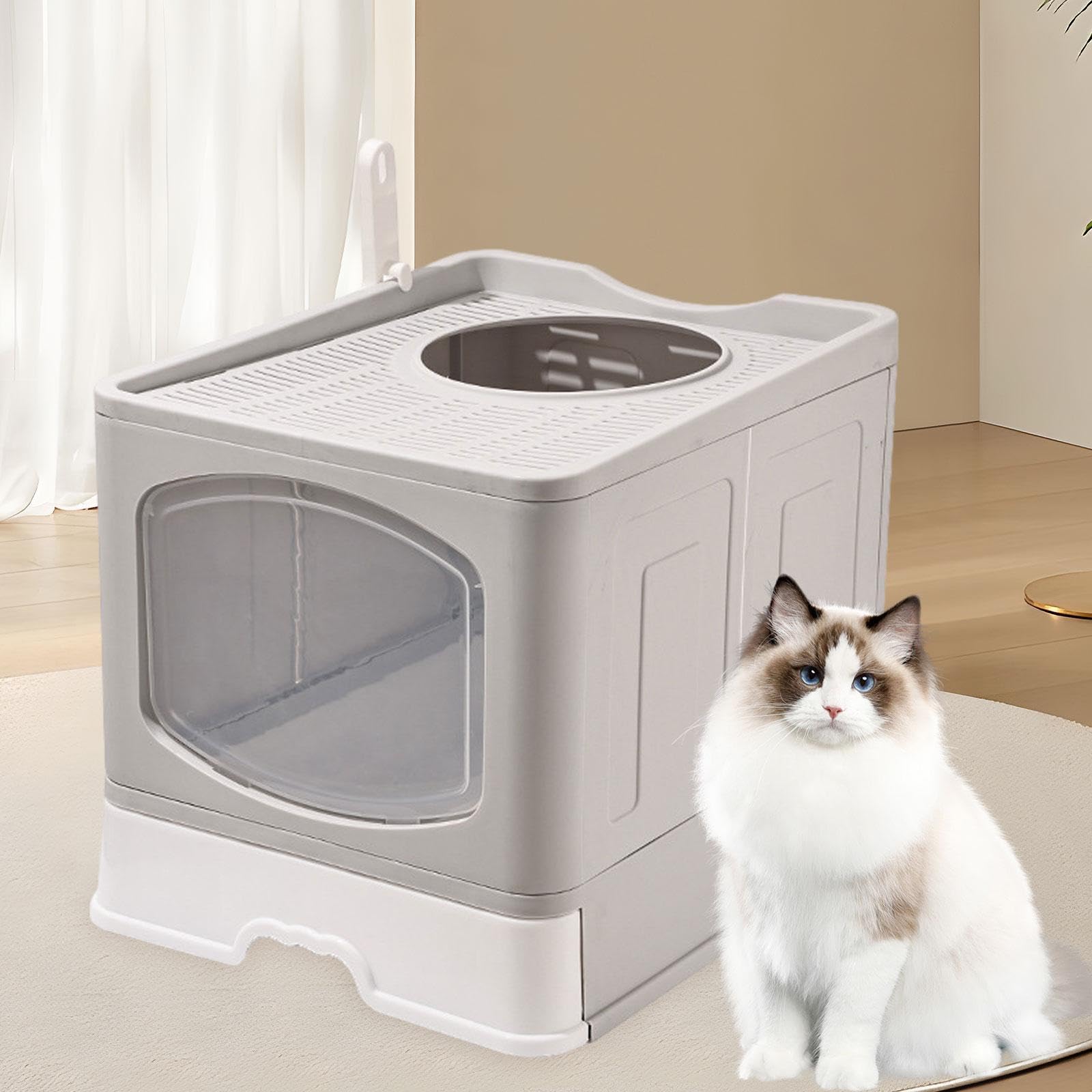 Arenero Y Cerrado para Gatos, con Un de Fácil Limpieza.
