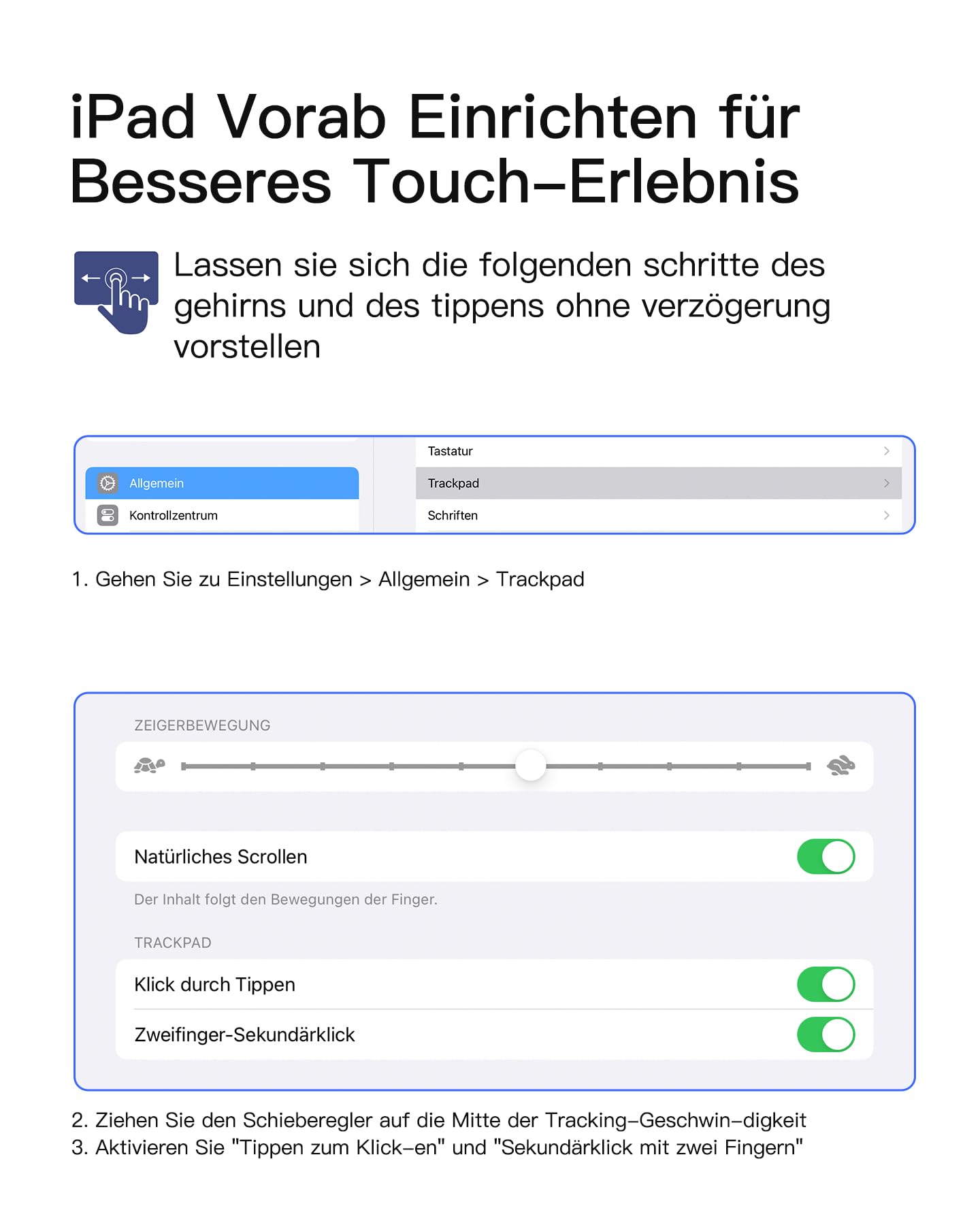 Inateck Hülle mit Tastatur Ultraleichte für iPad 11 (A16 2025)/10 Gen,iPad Air 11" M4/M3/M2 (2026/2025/2024),Air 5/4,Pro 11 4/3/2/1,Abnehmbar,7FarbigerBeleuchtung,Tarckpad,QWERTZ,AceTouch KB04122-RGB
