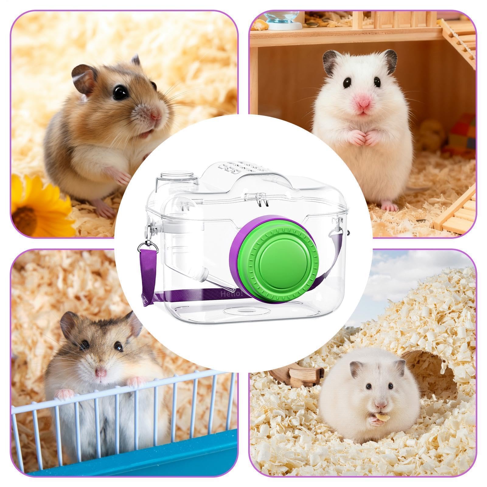 Hamster-Reisetasche, kameraförmige Chinchilla-Transporttasche | Für Tiereltern – Tierarztbesuche, Autofahrten, Camping & tägliche Spaziergänge