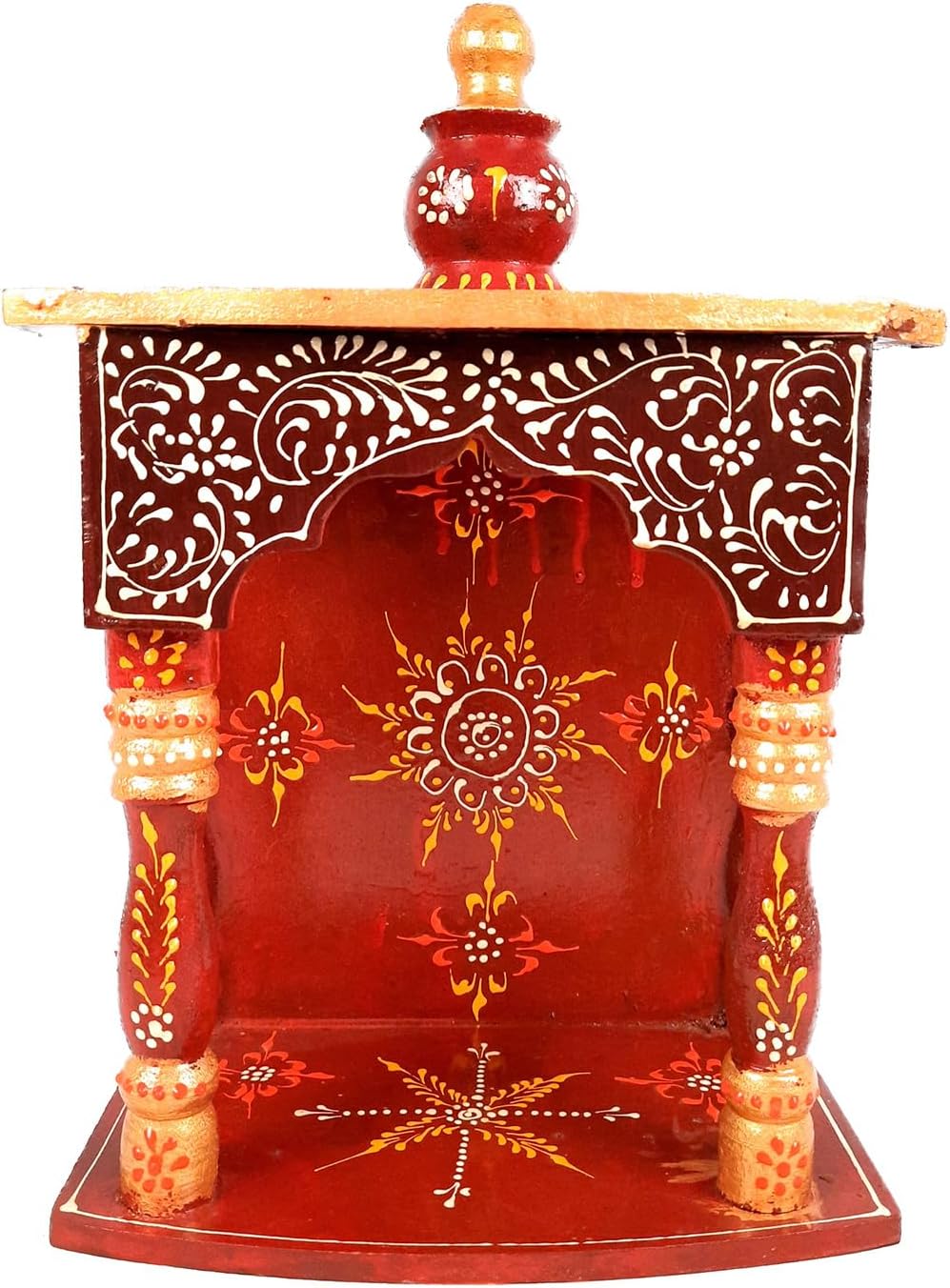 Apka Mart The Online Shop Wooden Temple | Wooden Mandir for Home & Office | Pooja Mandir โ Compact & Handcrafted Temple for God Idol โIdeal for Puja Room, Gift & Home Decor