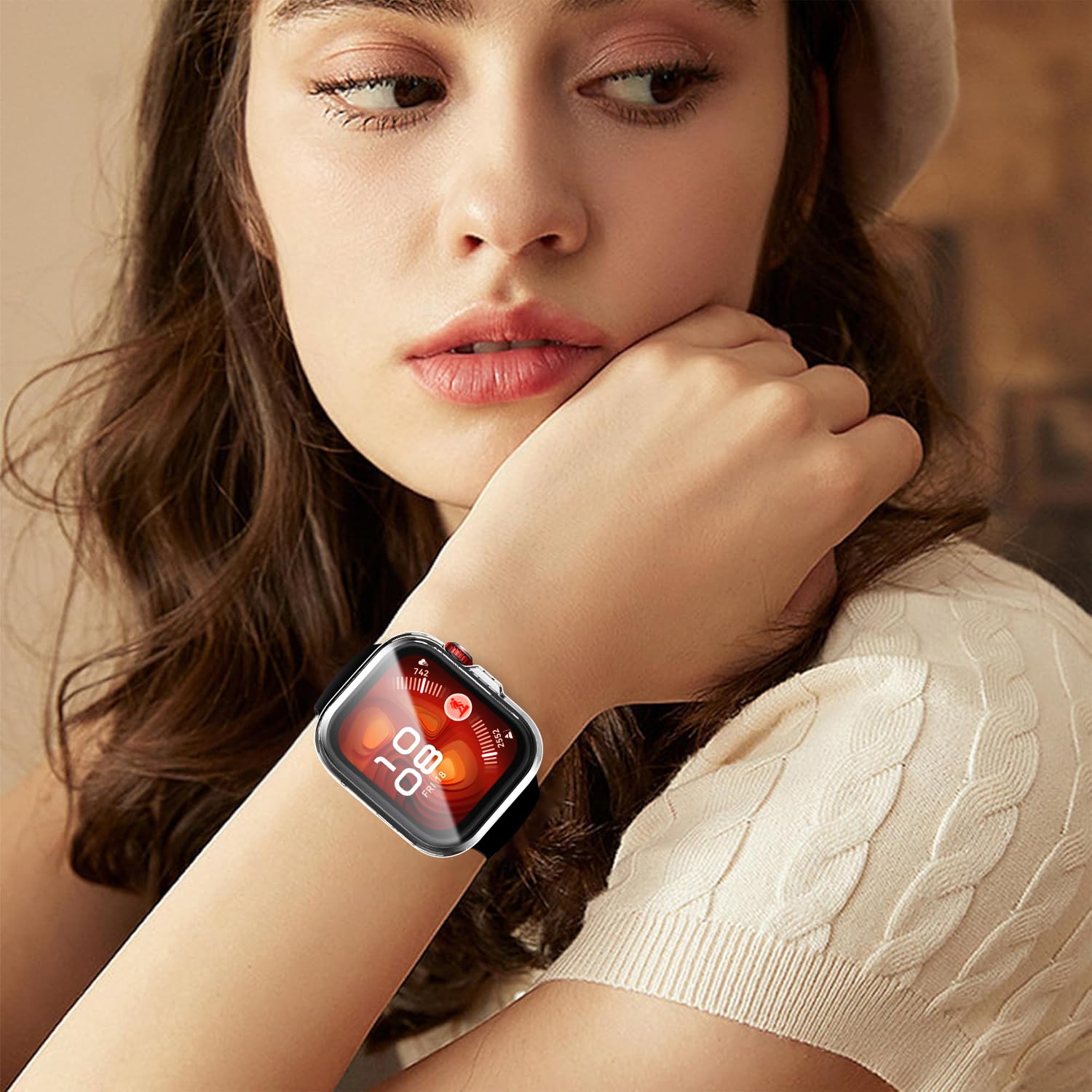 ivoler 3 sztuki etui z folią ochronną do Huawei Watch Fit 4 Pro, pełne pokrycie, odporne na uderzenia i zarysowania, ultracienkie, miękkie etui ochronne z termoplastycznego poliuretanu (TPU), 2