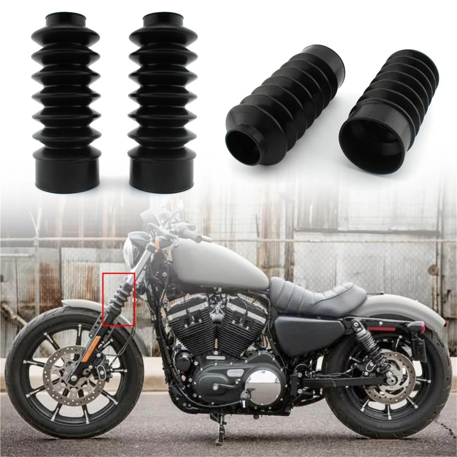 Adatto per Harley Davidson Sportster XL883/1200 FXD 2PCS 39 millimetri Moto Forcella Anteriore Ghette Gators protezione forcella