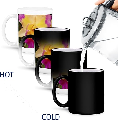 Miniatura 3 de 3dRose Florene Flores – Gorgeous Orquídea – Tazas, Negro/Blanco