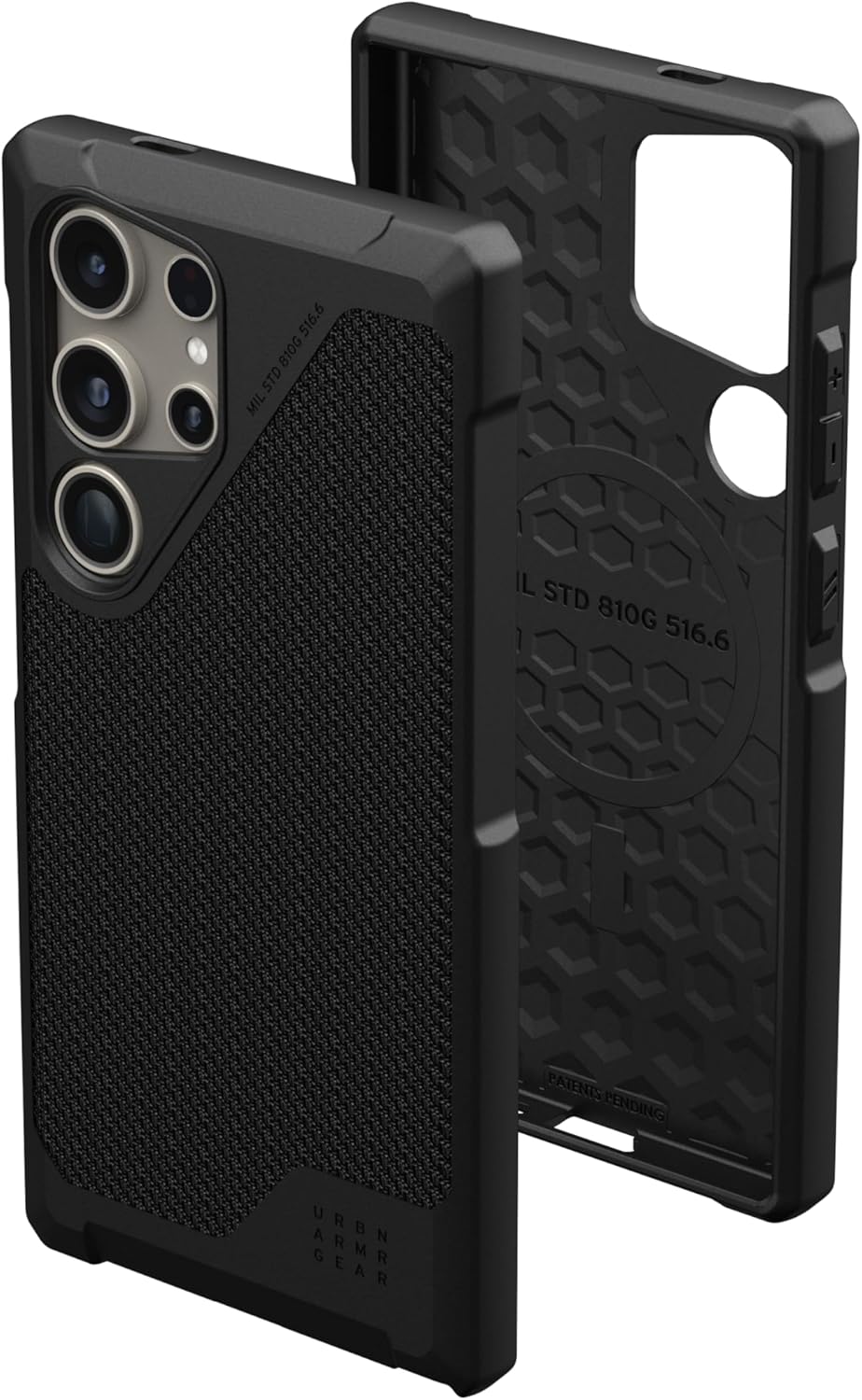 URBAN ARMOR GEAR UAG Designed for Samsung Galaxy S24 Ultra Case 6.8" Metropolis LT Kevlar Black, Magnetic Charging Rugged Military Drop-Proof Impact Resistant Non-Slip Protective Cover