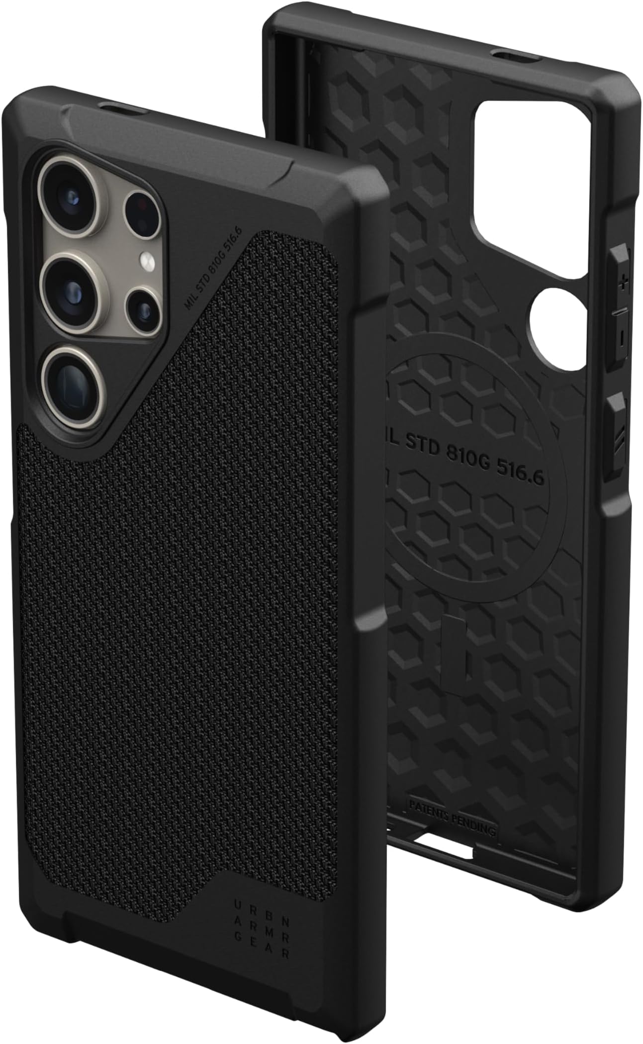 UAG Designed for Samsung Galaxy S24 Ultra Case 6.8" Metropolis LT Kevlar Black, Magnetic Charging Rugged Military Drop-Proof Impact Resistant Non-Slip Protective Cover