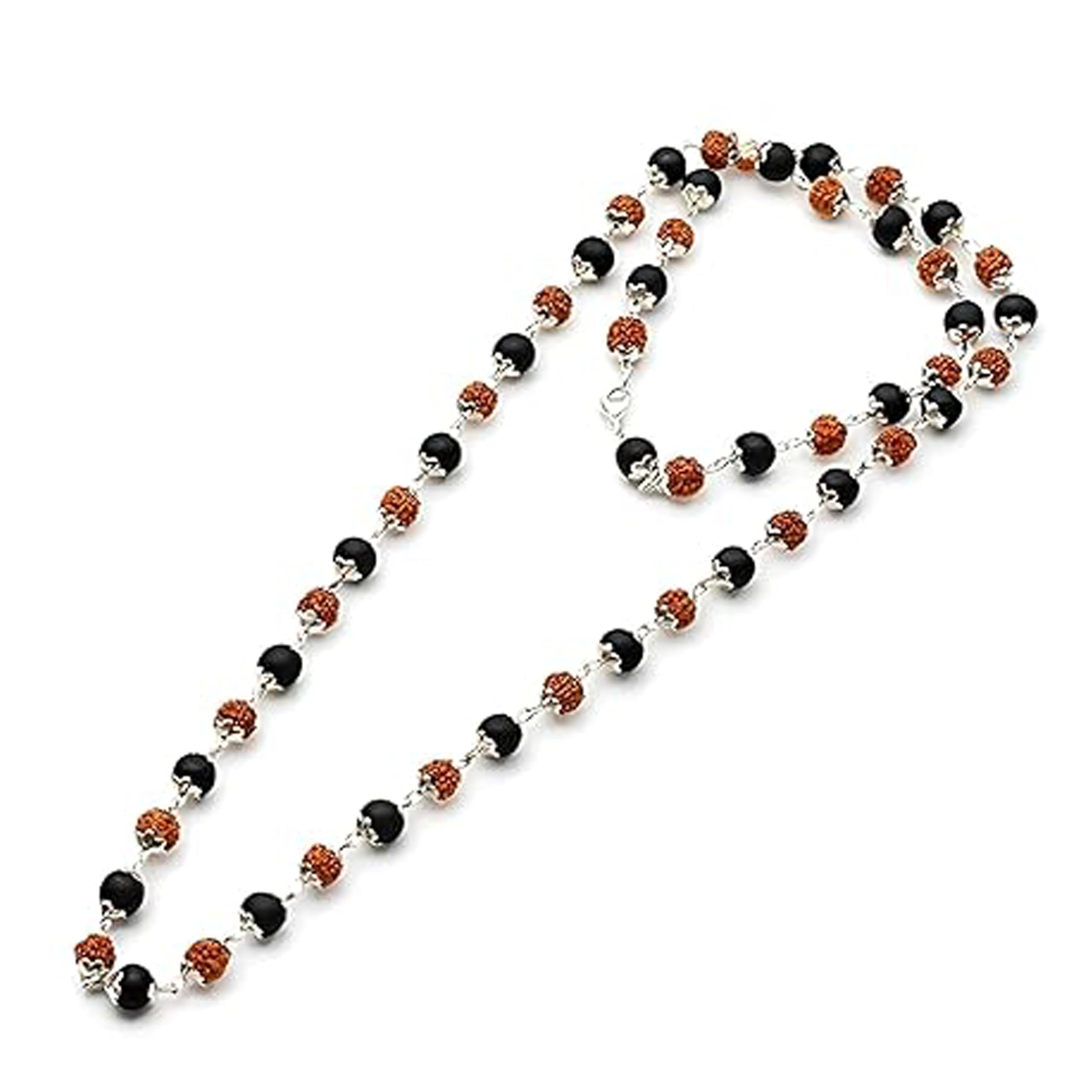 Divya Raksha Rudraksha & Karungali Mala 54 Beads(6mm) | Spiritual Protection, Wisdom & Positivity | Karungali Mala Original | Rudraksha Mala Original | Gift for Men & Women-picture-30
