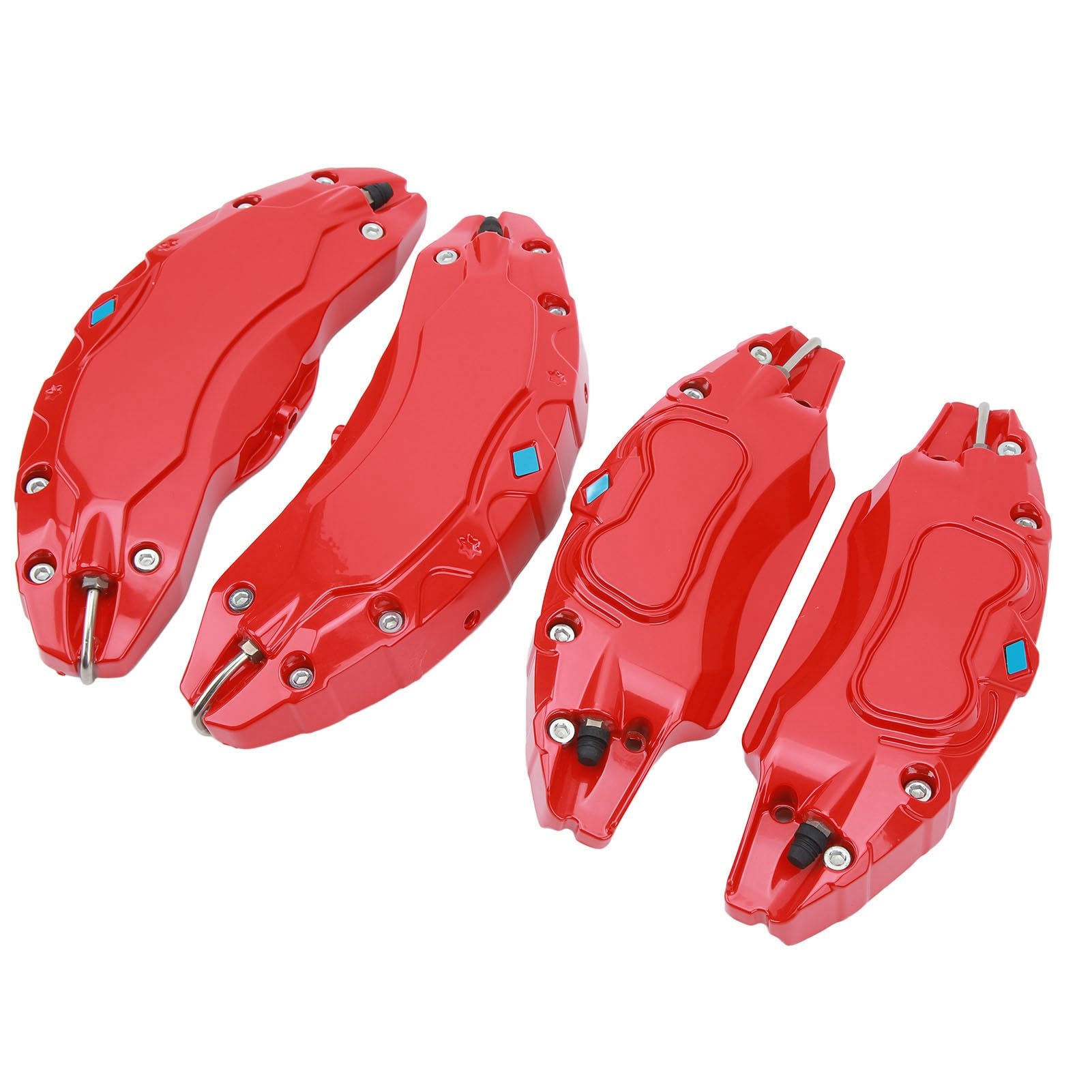 Set di 4 Copri Pinza per Model Y, Sostituzione della Protezione della Protezione della Pinza del Freno a Disco Anteriore in Lega di Alluminio per 255 45, R19, 255 40, R20 (Rosso)