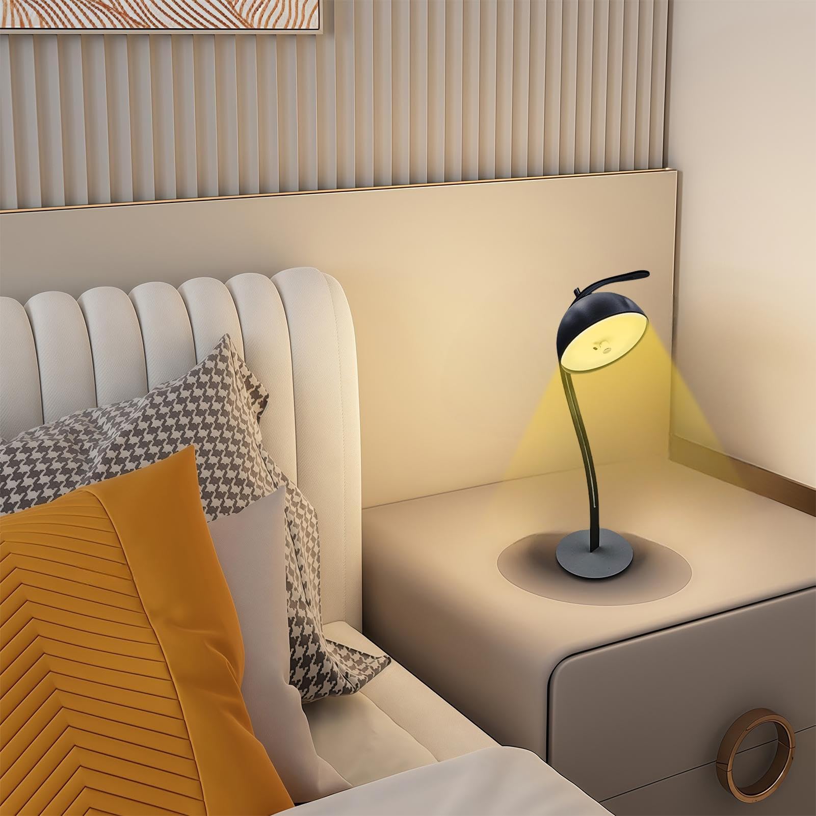 Regulowana lampa biurkowa – dekoracyjna lampa biurkowa, lampka nocna z czułą kontrolą, lampa z ciepłym oświetleniem świecącym, oświetlenie wewnętrzne artykuły domowe, oświetlenie stołu do użytku
