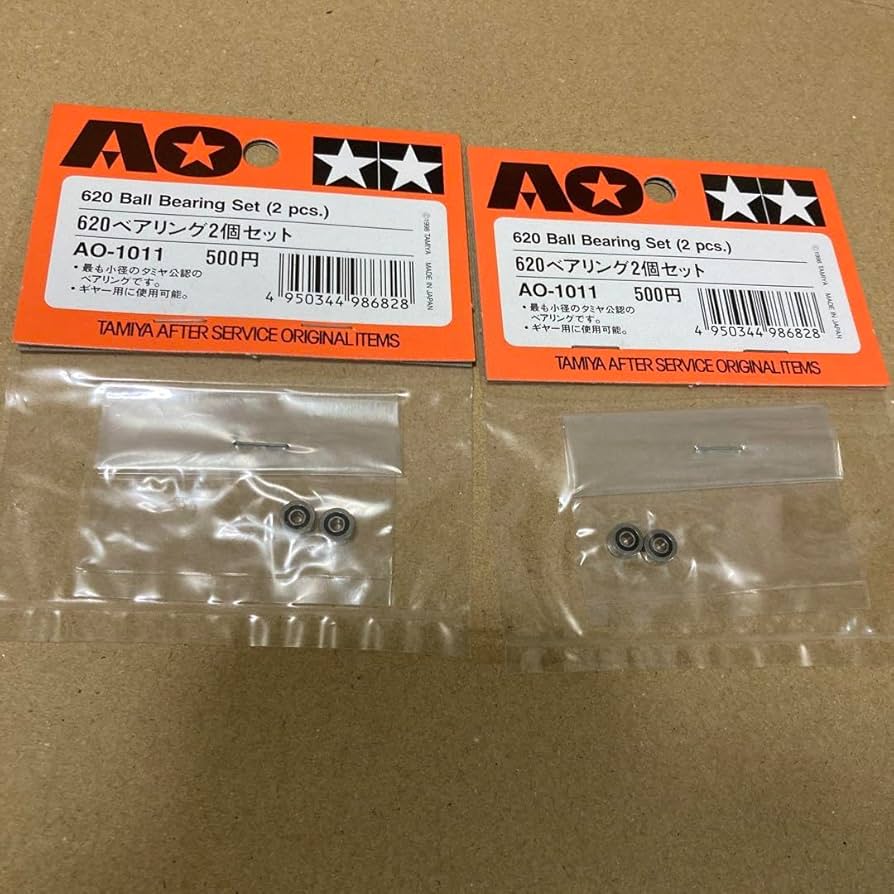 タミヤ ミニ四駆620ベアリング2個入り2セットオレンジタグ
