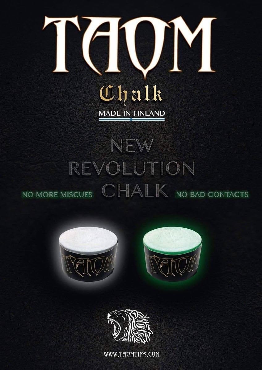 TAOM Tips Snooker and Pool chalks - Green and White Colours